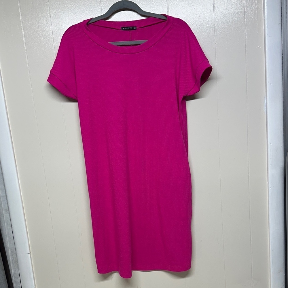 Staccato Fuchsia Midi Dress super soft and oversized